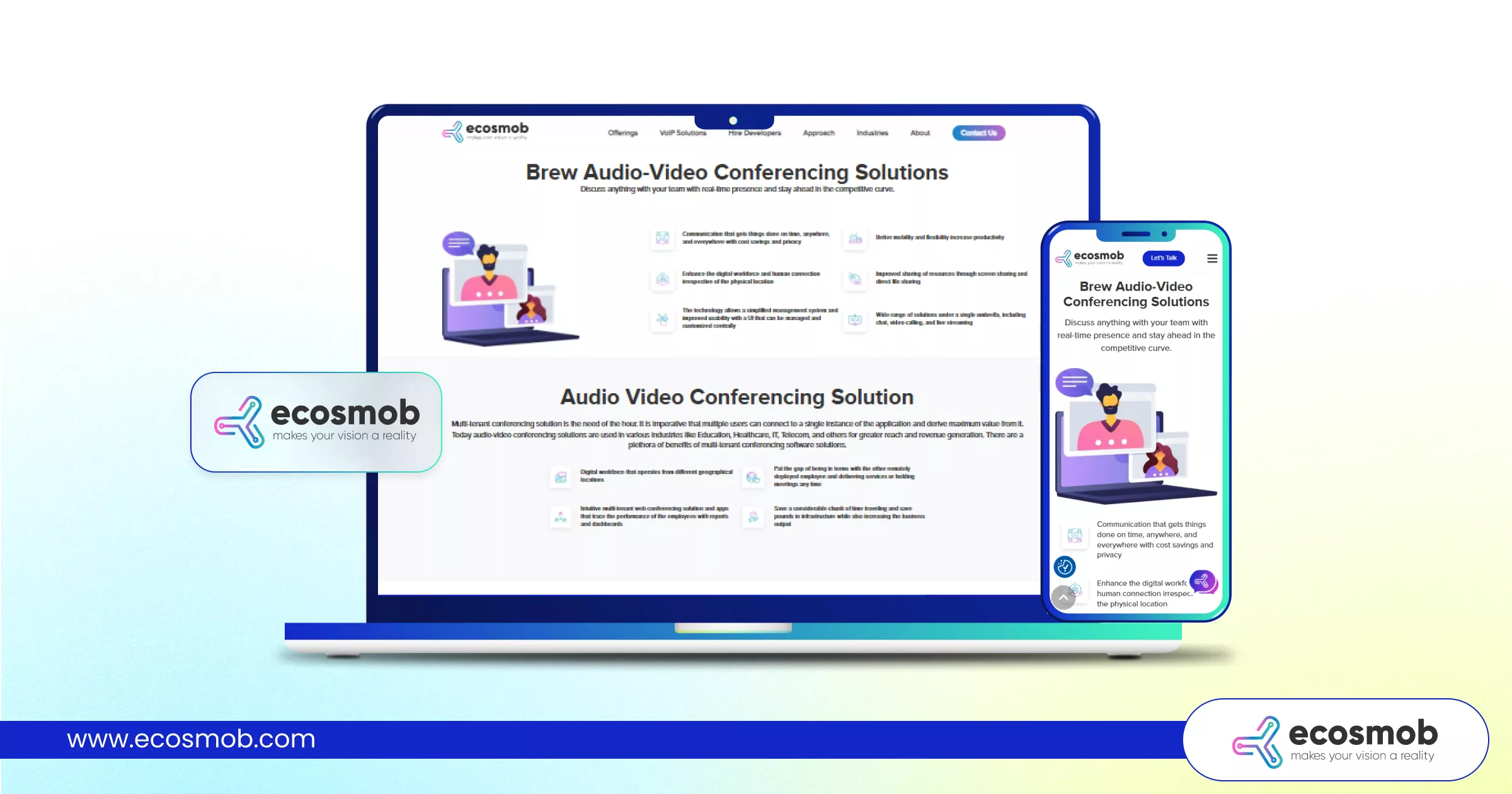 Ecosmob (Custom-Built Video Conferencing Solution)